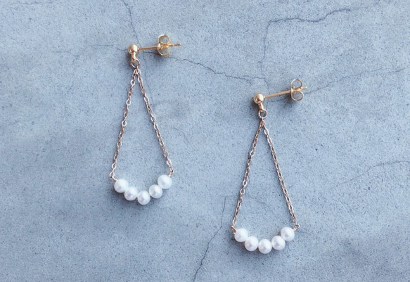【Swing】日本Akoya pearl天然珍珠14K耳環 第2張的照片