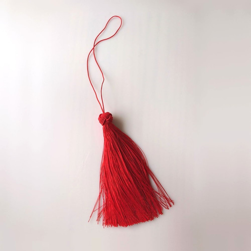3ピースセット 大きめ 飾り結び タッセル 赤 装飾 飾り チャーム