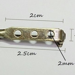 DIY レトロブロンズカラー　ブローチパーツ　12ピースセット 4枚目の画像