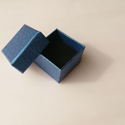 ブルー　20ピースセット 小さな ギフトボックス バイヤスチェック 装飾 ラッピング材 2枚目の画像