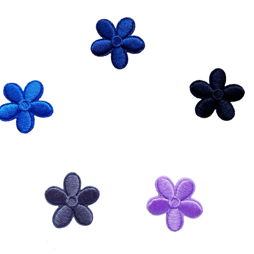 3種から 10ピースセット カラフル ミニフラワー アイロン ワッペン  