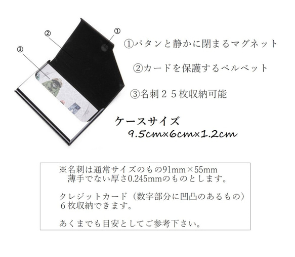 4色から ●ブラック　指紋が目立たない スマート 名刺入れ ビジネス ID クレジットカードホルダー 5枚目の画像