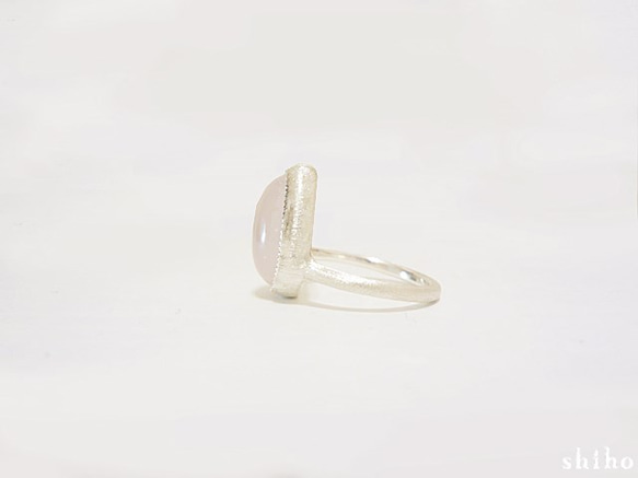 ピンクカルセドニーのリング【omamori ring＜Pink chalcedony＞】 5枚目の画像