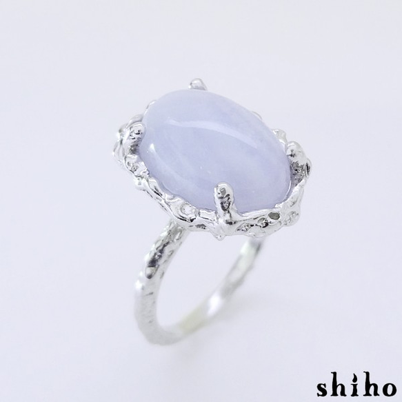 ブルーレースアゲートのリング【Melty ring＜Blue lace agate＞】 7枚目の画像