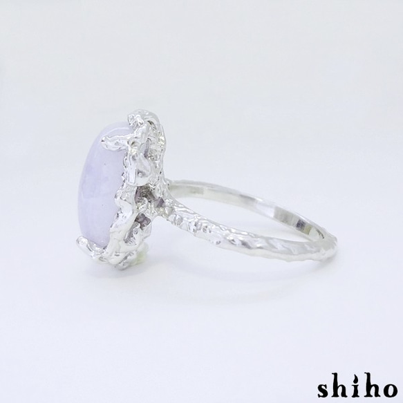 ブルーレースアゲートのリング【Melty ring＜Blue lace agate＞】 8枚目の画像