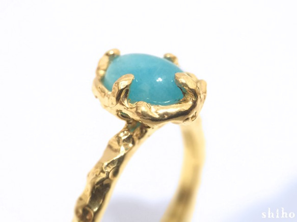 アマゾナイトのリング【Melty ring＜Amazonite＞】 1枚目の画像