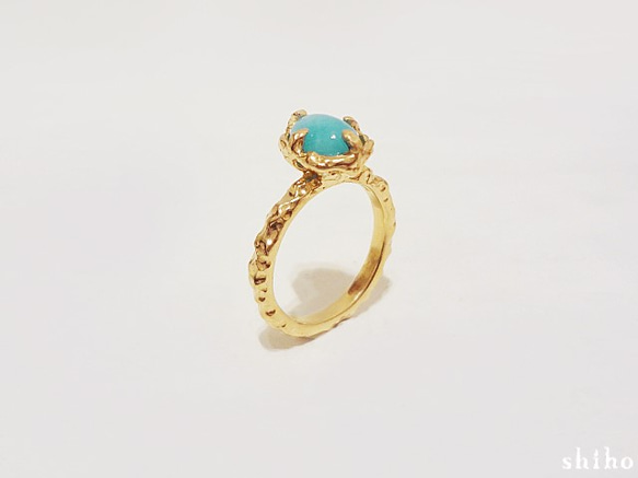 アマゾナイトのリング【Melty ring＜Amazonite＞】 4枚目の画像