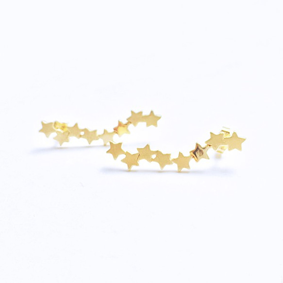 小さな星のピアス【little star line pierce(gd)】 8枚目の画像