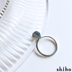宝石のシルエットをかたどったリング【silhouette ring(sv)＜石なし＞】 2枚目の画像