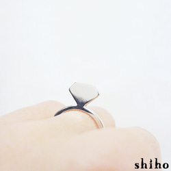 宝石のシルエットをかたどったリング【silhouette ring(sv)＜石なし＞】 3枚目の画像