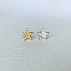 凛と輝く1つ星ピアス【star pierce(gd)】 9枚目の画像