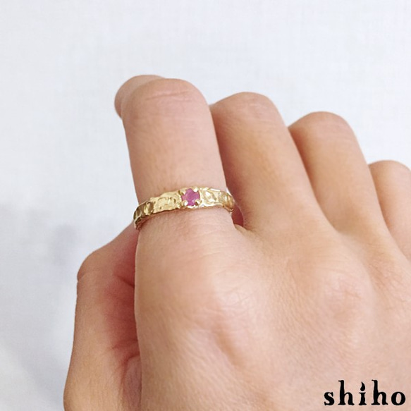 ピンクサファイアのリング【Melty ring＜Pink sapphire＞】 5枚目の画像