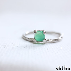 クリソプレーズのリング【Melty ring＜Chrysoprase＞】 1枚目の画像