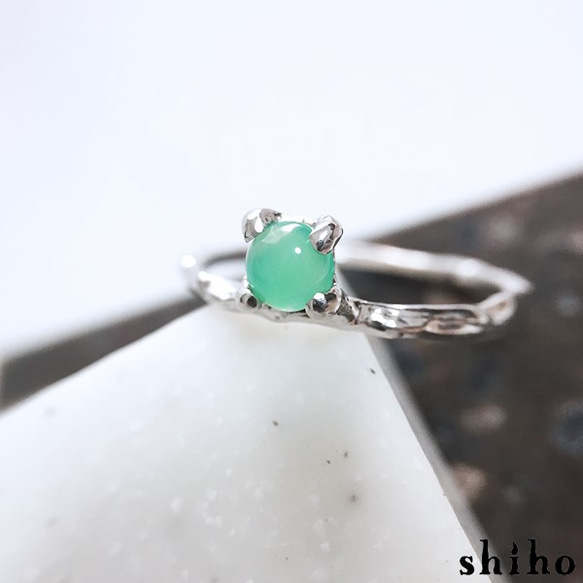 クリソプレーズのリング【Melty ring＜Chrysoprase＞】 5枚目の画像