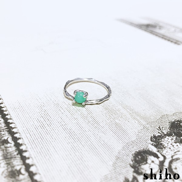 クリソプレーズのリング【Melty ring＜Chrysoprase＞】 6枚目の画像