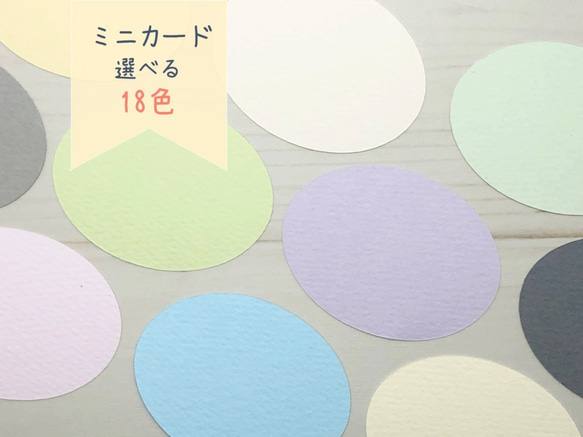 ミニカード《18色》楕円 オーバル【B015】メッセージカード/タグ