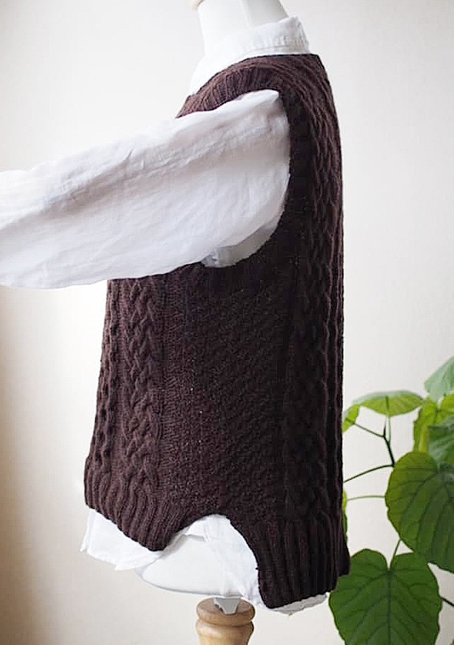 【Creema限定】ヤク100%　チョコブラウンベスト