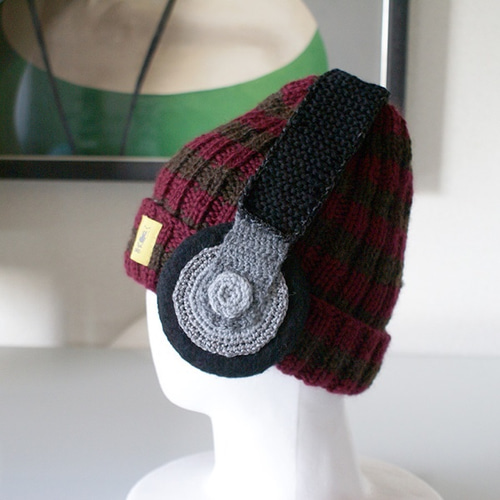 受注製作おとな】ヘッドホンニットキャップ 帽子(ベビー・キッズ