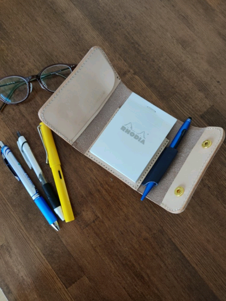 最強のメモパッド　ロディア　Rhodia　本革ヌメ革レザーカバー