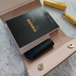 最強のメモパッド　ロディア　Rhodia　本革ヌメ革レザーカバー　 6枚目の画像