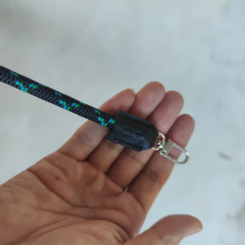 極太 本革ヌメ革xクライミングロープのモバイルストラップ ショルダー