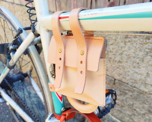 本革ヌメ革 栃木レザー 生成りナチュラル 自転車 サイクルバッグ 0_b42eb80161ff9448b3c9a83061bc
