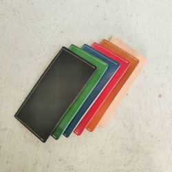 本革ヌメ革　レザー　財布　札入れ　栃木レザーのミニマムウォレット　選べるカラー 1枚目の画像