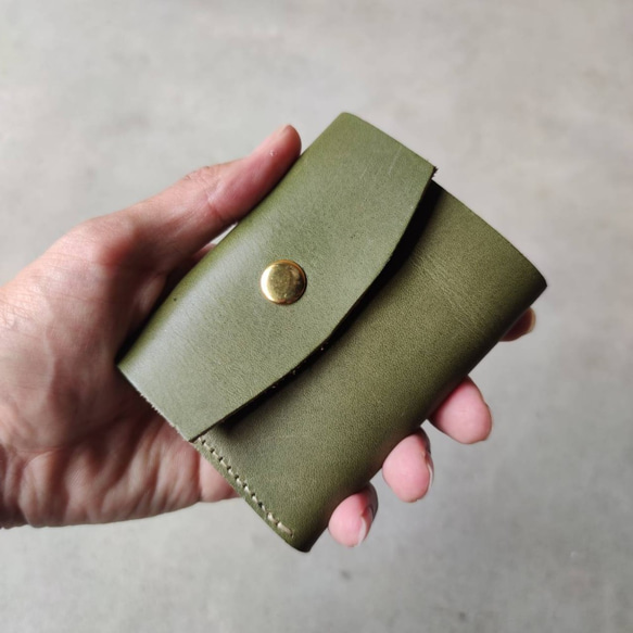 Creema限定　春財布選べる2つセット　本革ヌメ革栃木レザーのコンパクトなミニ財布　お札を折らずに収納 また 小銭