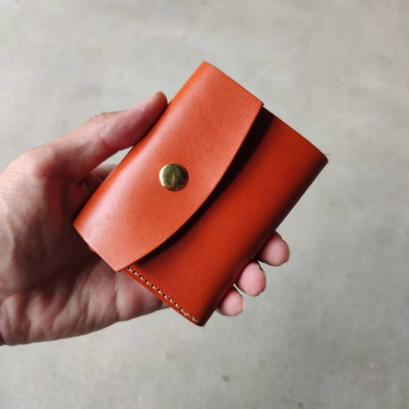 Creema限定　春財布選べる2つセット　本革ヌメ革栃木レザーのコンパクトなミニ財布　お札を折らずに収納 また 小銭