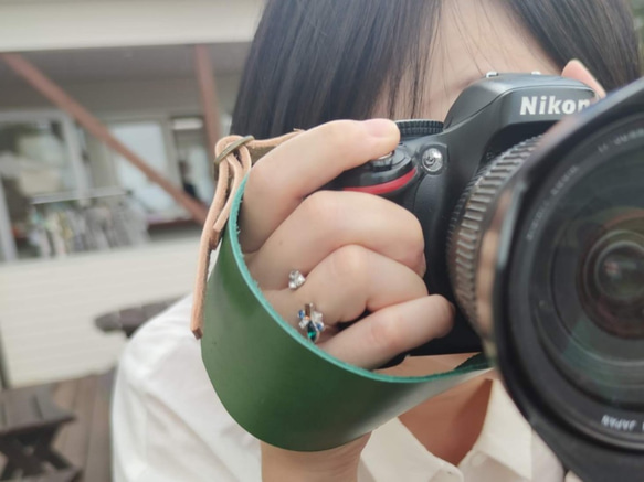 真皮、鞣革 相機支架腕帶 可用於單眼相機和無反光鏡相機 [特色] 第3張的照片
