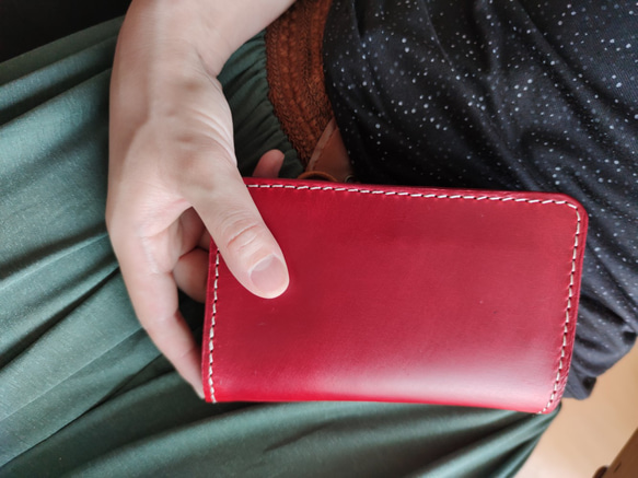 ヌメ革　収納抜群　ミドルウォレット　選べるカラー 財布・ケース・小物入れ ミニ財布・コンパクト財布 その他ミニ財布・コンパクト財布 S1712130898(13000円)