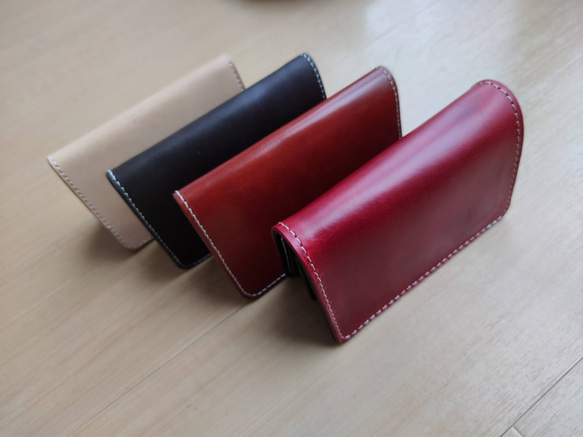 ヌメ革　収納抜群　ミドルウォレット　選べるカラー 財布・ケース・小物入れ ミニ財布・コンパクト財布 その他ミニ財布・コンパクト財布 S1712130898(13000円)