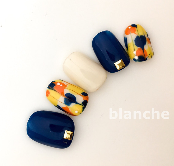 いいね♡960超え blanche☆ピーコックネイル ネイルチップ（つけ爪