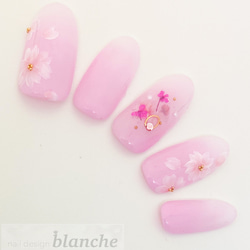 ネイルチップ★blanche★桜ネイル 1枚目の画像