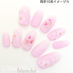 ネイルチップ★blanche★桜ネイル 2枚目の画像