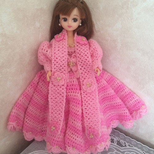 S*h様 リカちゃんハンドメイド服　ピンクのドレス ba1af37bcf16b09f3e587f69a2c7e0