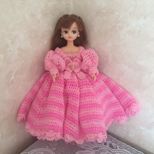 ゆ*ん様 リカちゃんハンドメイド服　ピンク♡桜のドレス ゆ*ん様 リカちゃんハンドメイド服 ピンク♡桜のドレス