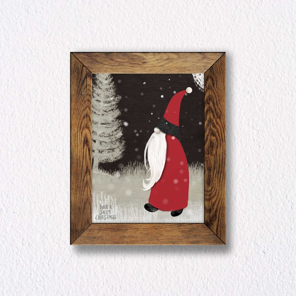 クリスマス、ノーム 大地を司る精霊・妖精 冬 クリスマス飾り ポスター 2枚目の画像