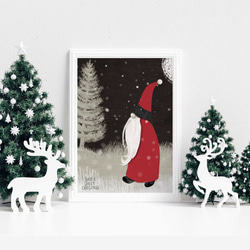 クリスマス、ノーム 大地を司る精霊・妖精 冬 クリスマス飾り ポスター 3枚目の画像