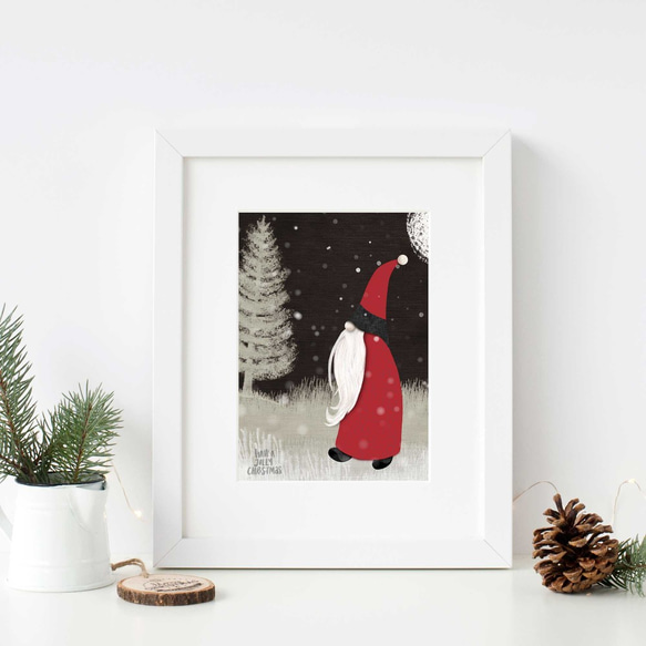 クリスマス、ノーム 大地を司る精霊・妖精 冬 クリスマス飾り ポスター 4枚目の画像