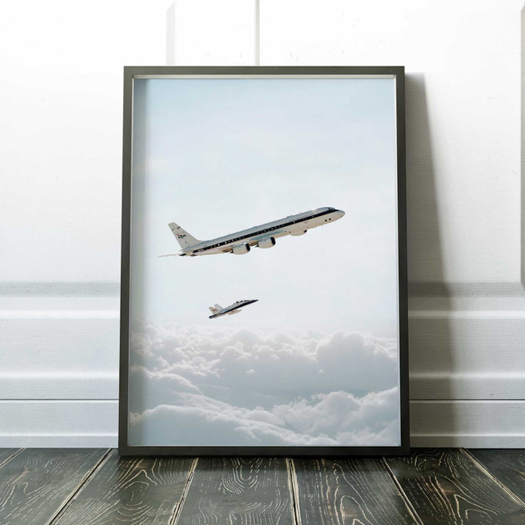 雲の上を飛行する空の貴婦人DC-8とF/A-18 3枚目の画像