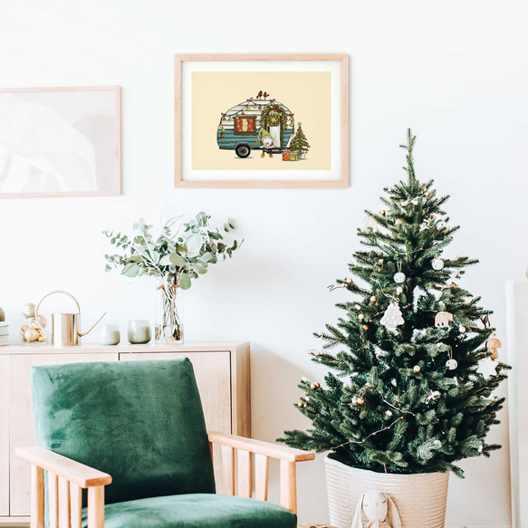 ノームのクリスマスキャンパー、イラスト ウインター 4枚目の画像