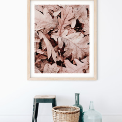 オークの木の落ち葉模様、ボタニカルポスター 3枚目の画像