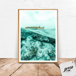 エメラルドグリーンのモルディブの海 1枚目の画像