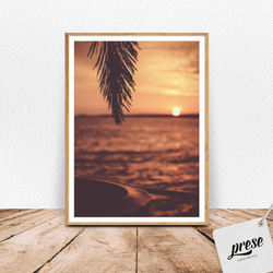 サンセット 夕日の海 おしゃれなポスター 1枚目の画像