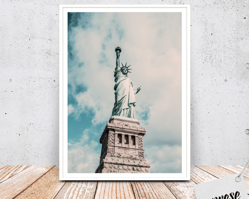 自由の女神、ニューヨーク自由の象徴のランドマーク 写真