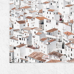 可愛いお家がパターンになったスペイン カサーレスのポスター 4枚目の画像