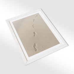 砂浜についた足跡、フットプリント 3枚目の画像