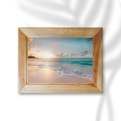 トロピカルサンセットビーチ: 絶景の海岸線 オアフ島、ノースショアビーチのサンセット ポスター 2枚目の画像