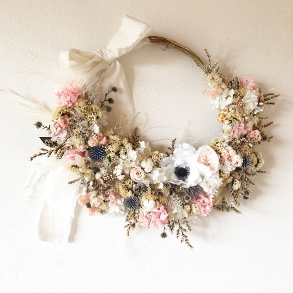 botanical wedding wreath （ブートニア付) 3枚目の画像